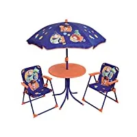 fun house 713018 disney toy story salon de jardin avec 1 table, 2 chaises pliantes et 1 parasol pour enfant