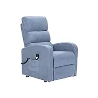 poltrone italia jessica1 fauteuil releveur inclinable dispositif médical kit 4 roues siège à micro-ressorts doux fauteuils électriques fauteuils de relaxation bleu