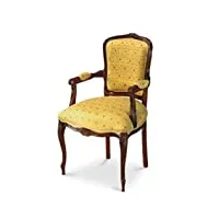 dafne italian design fauteuil brianzola, style classique (cm l. 60 - h. 86 - p. 58) (tvg)