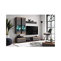 ensemble meuble tv mural - abw modo - gris