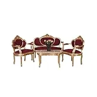 sofagarnitur groupe de sièges baroque sofa fauteuil table basse couchgarnitur cat499a35 palazzo exclusif