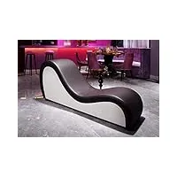 jv möbel chaise longue en cuir synthétique recamiere xxl 186 cm