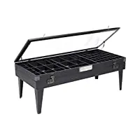 kare design collector table basse noir 46 x 122 x 55 cm, acier allié, taille unique