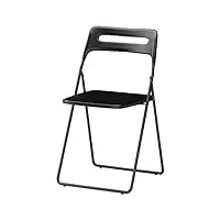 ikea nisse chaise pliante en plastique noir