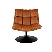 maisonetstyles fauteuil lounge 66x81x78 cm en pu camel- chairbar