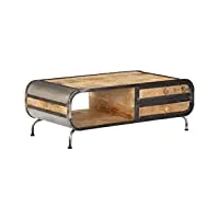 vidaxl table basse meuble table de canapé salon séjour bois de manguier massif