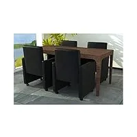 tidyard l'ensemble de 4 chaises de salle à manger en cuir artificiel style moderne noir