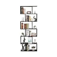 etnic art bibliothèque étagère dessin contemporain pour bureau et maison en bois à jour 70x23.5x190cm 60 kg charge autoportant avec divisori bibliotheque etagere rangement meuble de rangement
