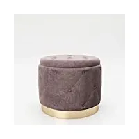 playboy cm 677204rq pouf avec espace de rangement, pied en métal doré, quartz rose, 50 x 40 x 50 cm