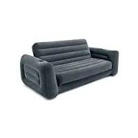 intex canapé gigogne meubles gonflables, pvc, gris, queen sofa