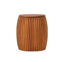hkdj-tabouret pliant en carton conception en forme de tambour multifonction pliable Économiser de l'espace meubles créatifs décoration,marron