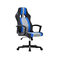 intimate wm heart chaise gaming ergonomique, fauteuil de bureau pivotant, dossier haut, chaise pour ordinateur, assis rembourré (bleu), 67* 62* 111cm