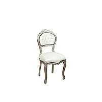 biscottini fauteuil baroque 90 x 45 x 45 cm argent | chaise louis xvi | fauteuil salle a manger | chaise style louis xvi | meuble baroque