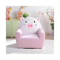mousse fauteuil, mini animaux petit canapé enfants   meubles thème porc   pour 1-6 ans garçon fille (color : pink)
