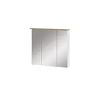 schildmeyer padua armoire à miroir, blanc/chêne, 70,5 x 16 x 72,3 cm