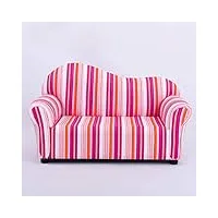 canapé double, meubles for enfants, fauteuil maternelle, tissu à rayures 2 couleurs (color : striped purple)