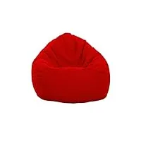 glueckbean gamer pouf poire tailles xxxl xxl xl grande fauteuil de salon pour intérieur et extérieur avec garnissage en polystyrène eps, rouge, xxxl-420