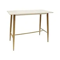 home deco factory hd6455 table mange debout blanc, mdf, 115 x 102 x 60 cm