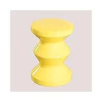 sklum table d'appoint ronde en céramique (Ø33 cm) bolöh jaune néon