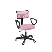 kayelles chaise de bureau enfant, siège de bureau ergonomique junior, etudiant lab (rose)