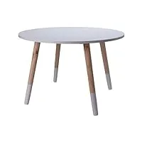wadiga table enfant ronde bois blanc