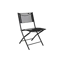 homecall chaise de jardin pliable (noir)
