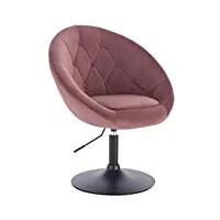 woltu bh222rs-1,1x tabouret de bar fauteuil de bar en velours réglable de la hauteur,rose