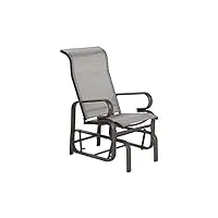 chaise fauteuil à bascule en aluminium et textile marron confortable durable et Élégante pour salon jardin ou terrasse au style moderne beliani