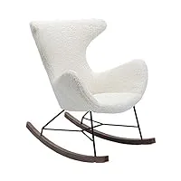 kare fauteuil à bascule balance, blanc, 97 x 76 x 98