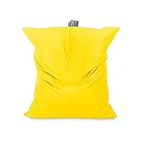 happers big pouf géant similicuir indoor jaune
