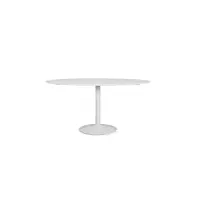 tenzo 3211-910 taco designer table salle à manger ovale, blanc, mdf, h 74 x 160 x 110 cm (hxlxp)