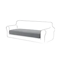 tianshu housses de coussin de siège de canapé extensible, housse coussin canapé antidérapante housse assise canapé élastique housse coussin canapé d'angle antipoussière (3 places,gris clair)