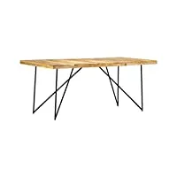 vidaxl table de salle à manger table à dîner table de cuisine table de repas meuble à manger maison 180x90x76 cm bois de manguier massif