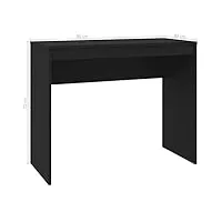 vidaxl bureau table d'ordinateur table de travail table informatique table d'ecriture meuble de bureau table d'etude noir 90x40x72 cm bois d'ingénierie
