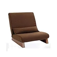 gjzm lazy sofa canapé pliable chaise amovible coussin fauteuil vintage seat fauteuil d'appoint canapé inclinable,marron,70 * 68 * 73cm