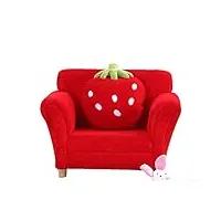 gjzm lazy sofa sofa enfants canapé chaise accoudoirs, salon de meubles rembourrés, salon lit avec une fraise,rouge