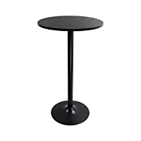 kktoner table de bar ronde table de bistrot table de bar table d'appoint noir