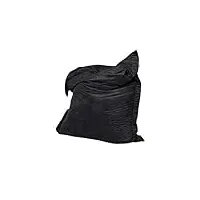 shelto - pouf pouf noir 125x175