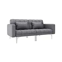 vidaxl canapé-lit canapé convertible sofa de salon sofa convertible canapé de salon sofa de salle de séjour maison intérieur gris clair tissu