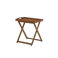 furinno tioman small hardwood table d'extérieur, naturel, 40,13 x 62,23 x 67,56 cm