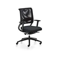 sedus netwin nw-100 chaise de bureau avec dossier en maille idéal pour le bureau à domicile plastique noir