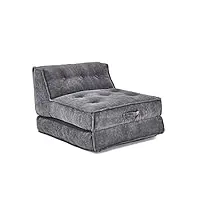 atlantic home collection liegesessel pia mit hochwertigem cordbezug fauteuil, gris, xxl sessel