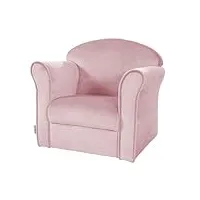 roba fauteuil club en velours pour fille "lil sofa" - chaise enfant avec accoudoirs confortable - rose