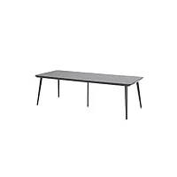 hartman/chaletjardin/table de jardin sophie studio en aluminium et hpl anthracite, (stratifié haute pression), 240cm