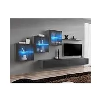 paris prix - meuble tv mural design switch xx 330cm gris