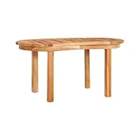 vidaxl table basse table d'appoint table de salon bout de canapé table de canapé maison intérieur jardin extérieur 90x50x45 cm bois de teck solide