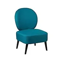 altobuy skalan - fauteuil crapaud tissu coloris bleu canard