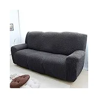 n/a stretch housse fauteuil relax, élastique housse de canapé jacquard sofa housse pour canapé relax protège canapé pour 1 2 3 place (gris foncé,3 place210-240cm)
