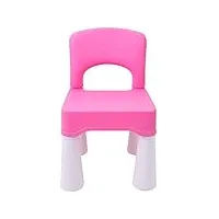 burgkidz chaise enfant en plastique avec dossier incurvé pour la maison et le jardin, meubles de siège assemblables pour enfants, poids maximum 100kg/220lb, rose