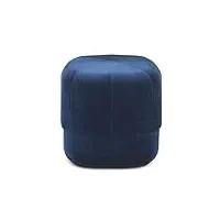 zaipp pouf coffre rond tabouret,moelleux velvet tabouret de café rembourré tabouret siège supplémentaire de repos idéal pour la salle de séjour chambre-bleu marine 40x40x46cm(16x16x18inch)